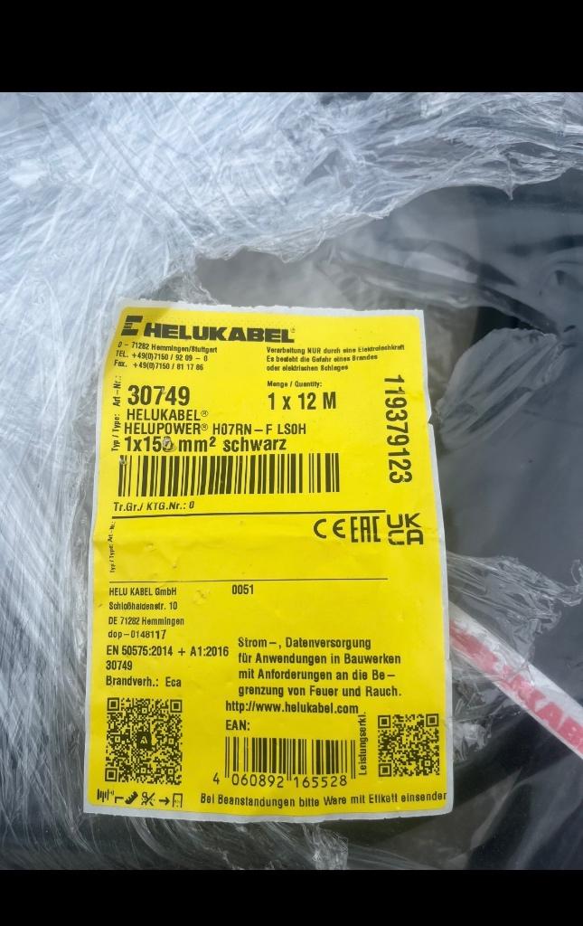 150mm2 kabel. H07RN- F LS0H, Hobby en Vrije tijd, Ophalen, Nieuw