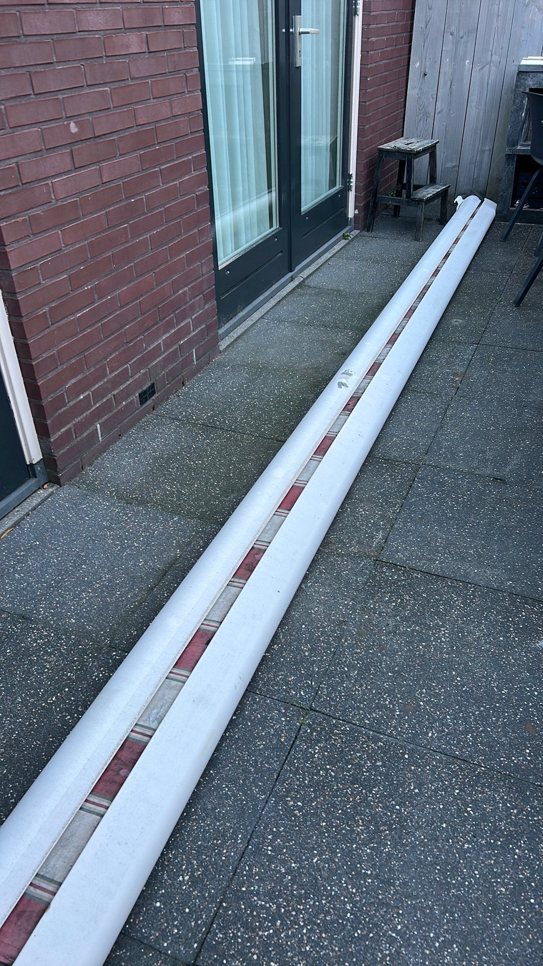 Gebruikt knikarmscherm, 480cm breed of meer, Gebruikt, 450 cm of meer, Ophalen of Verzenden, Knikarmscherm