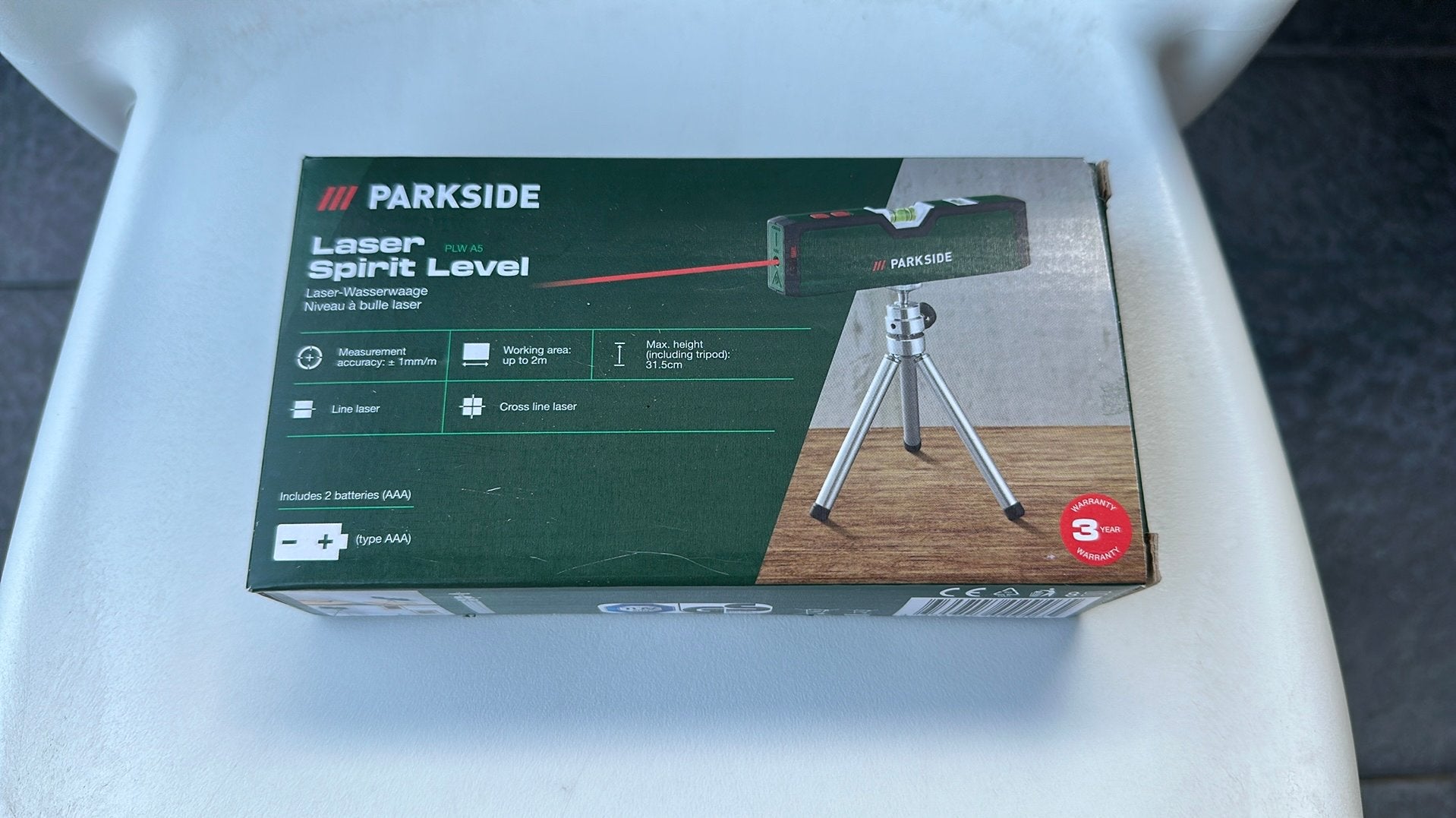 Parkside laser waterpas met statief, Ophalen of Verzenden, Nieuw, Overige meters