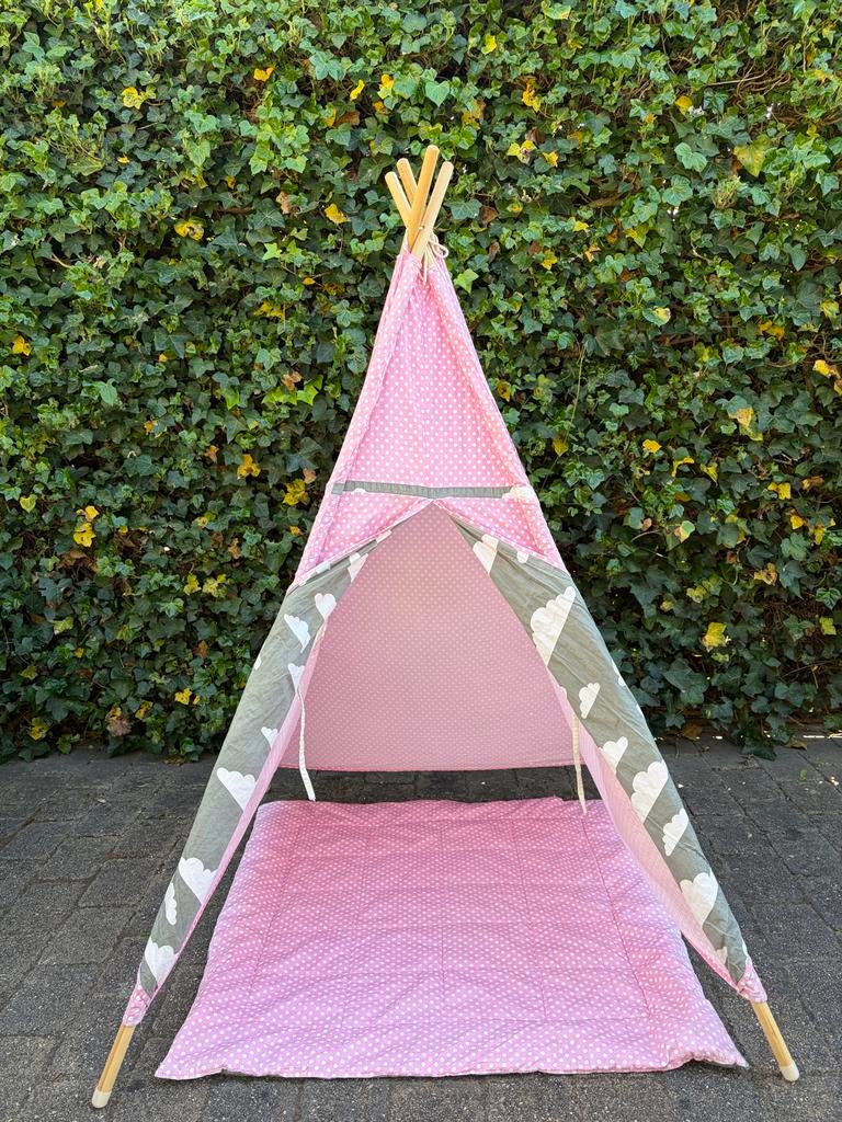 Roze Tipi Tent met speelmat, Ophalen of Verzenden, Zo goed als nieuw
