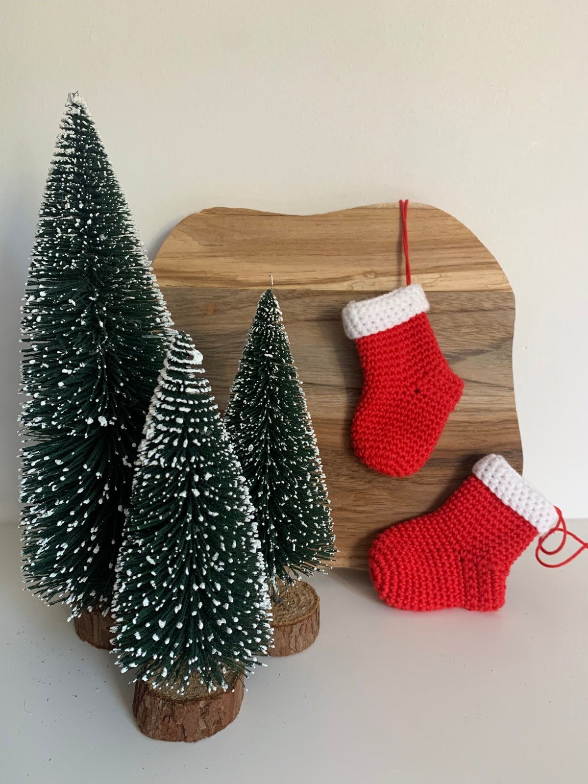 Set van twee gehaakte kerstsokjes., Ophalen of Verzenden, Nieuw