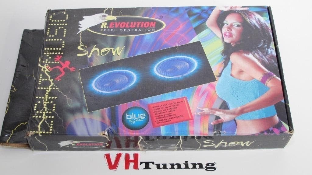 R. EVOLUTION 13895 NEON speaker ringen ovaal blauw, Auto diversen, Ophalen of Verzenden