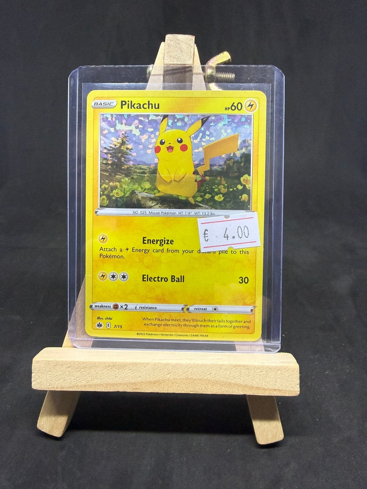 Pikachu 7/15 exc/gd, Ophalen of Verzenden, Zo goed als nieuw