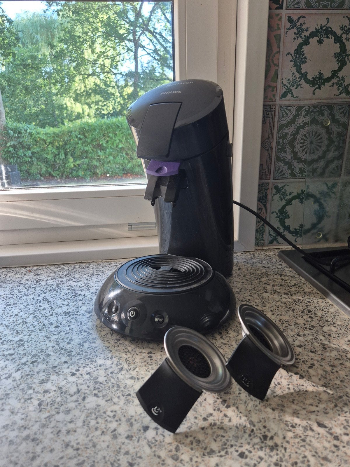 Philips Senseo Koffiepadmachine Zwart, Gebruikt, Koffiemachine, Ophalen of Verzenden, 2 tot 4 kopjes