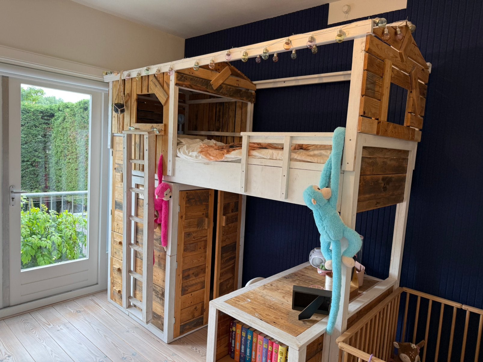 Coole hoogslaper boomhut bieden, Kinderen en Baby's, Kinderkamer | Stapelbedden en Hoogslapers, Ophalen, Gebruikt, Hoogslaper