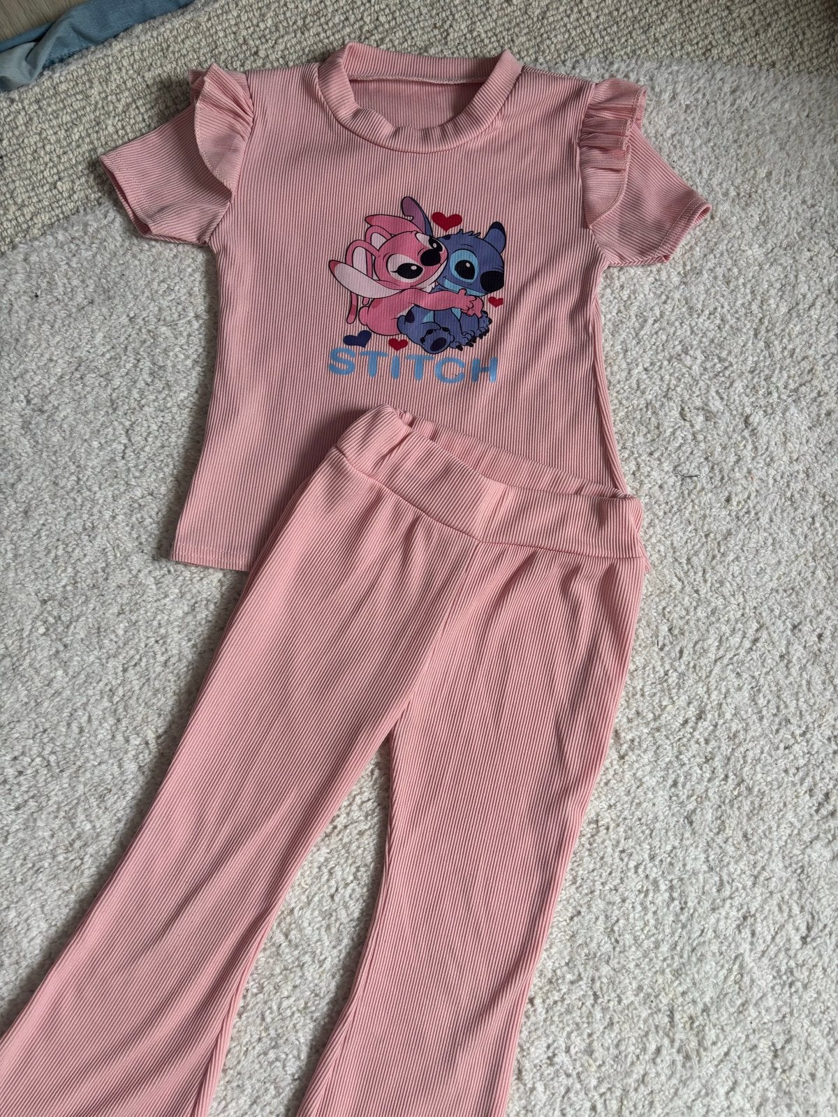 Leuke roze Stitch set voor meisjes, Ophalen of Verzenden, Zo goed als nieuw, Meisje, Setje