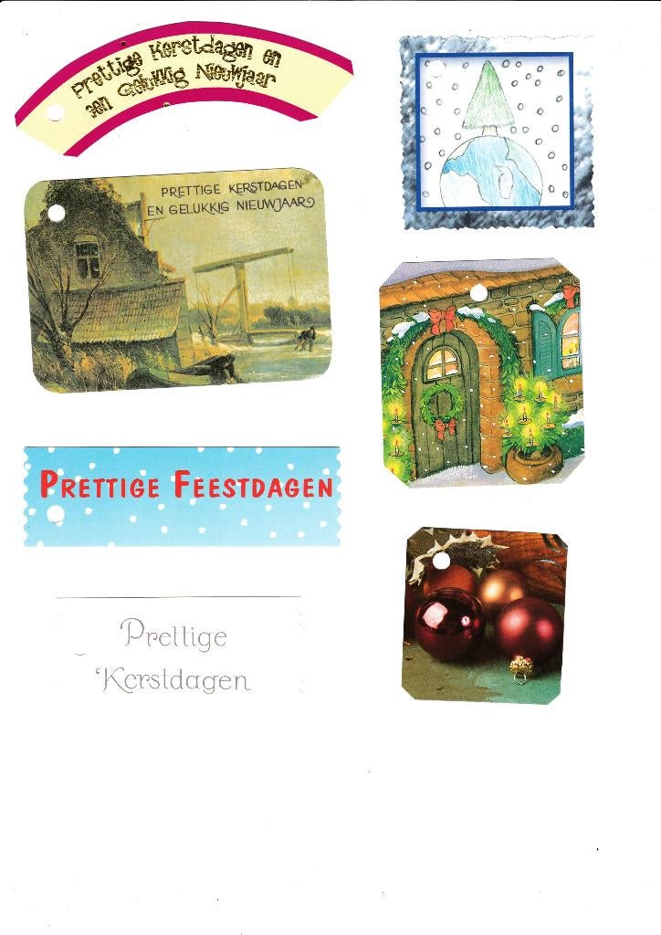 0330) ca 15 labels kerst, Ophalen of Verzenden, Zo goed als nieuw