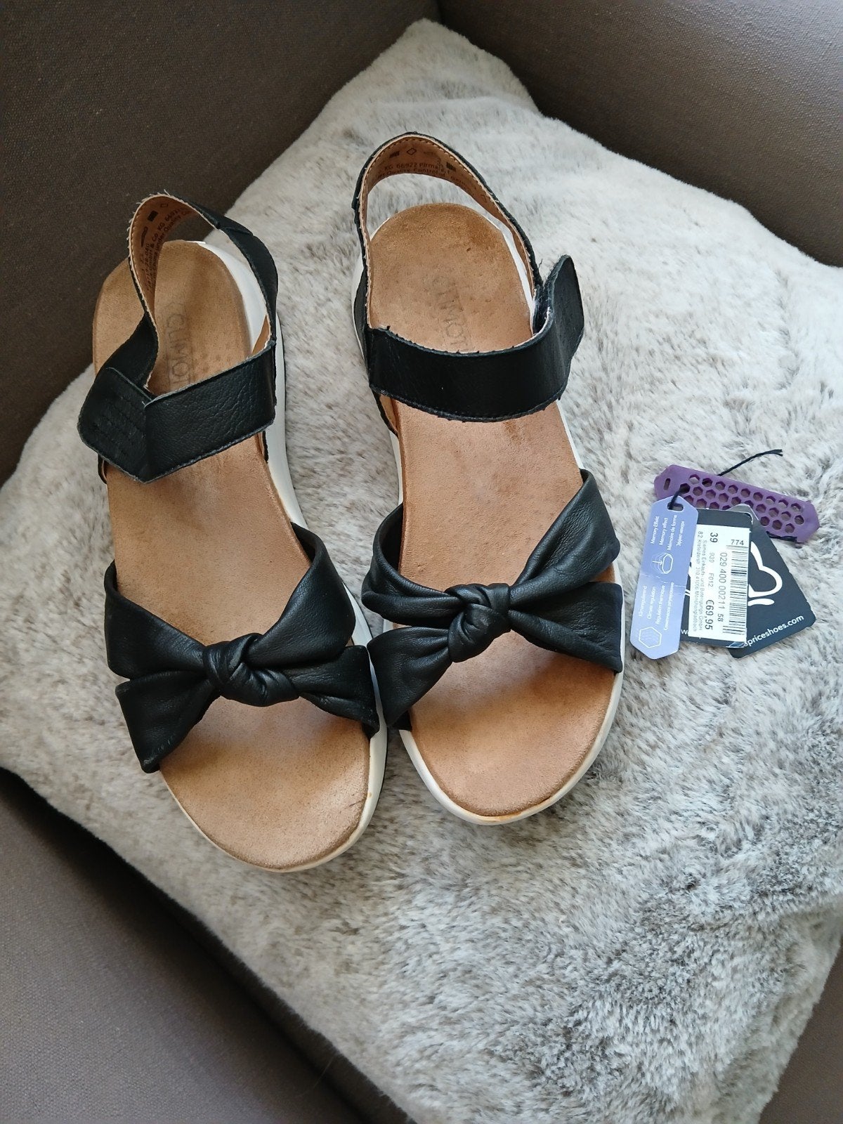 Sandalen leer, Ophalen of Verzenden, Zo goed als nieuw, Zwart, Sandalen of Muiltjes
