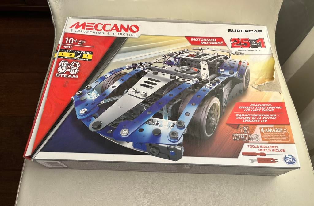Meccano bouwset supercar voor 10 jaar en ouder, Kinderen en Baby's, Speelgoed | Educatief en Creatief, Ophalen of Verzenden, Gebruikt