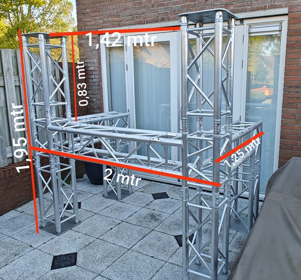 Truss DJ Booth met vloer en topplateau's, Ophalen, Zo goed als nieuw, Dj-set, Overige merken