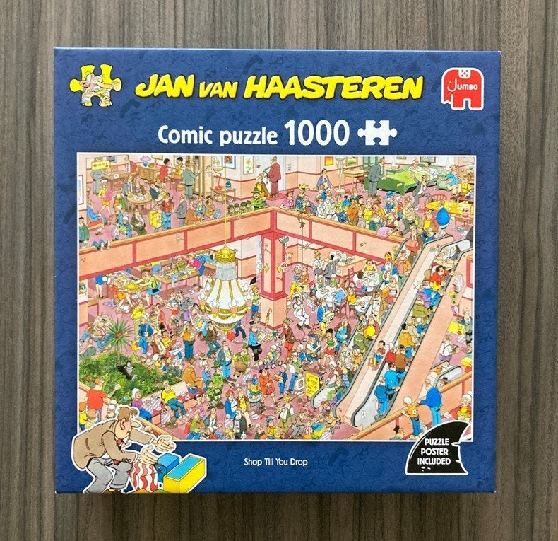 Jan van Haasteren - Shop Till You Drop - 1000 stukjes, Ophalen of Verzenden, 500 t/m 1500 stukjes, Zo goed als nieuw