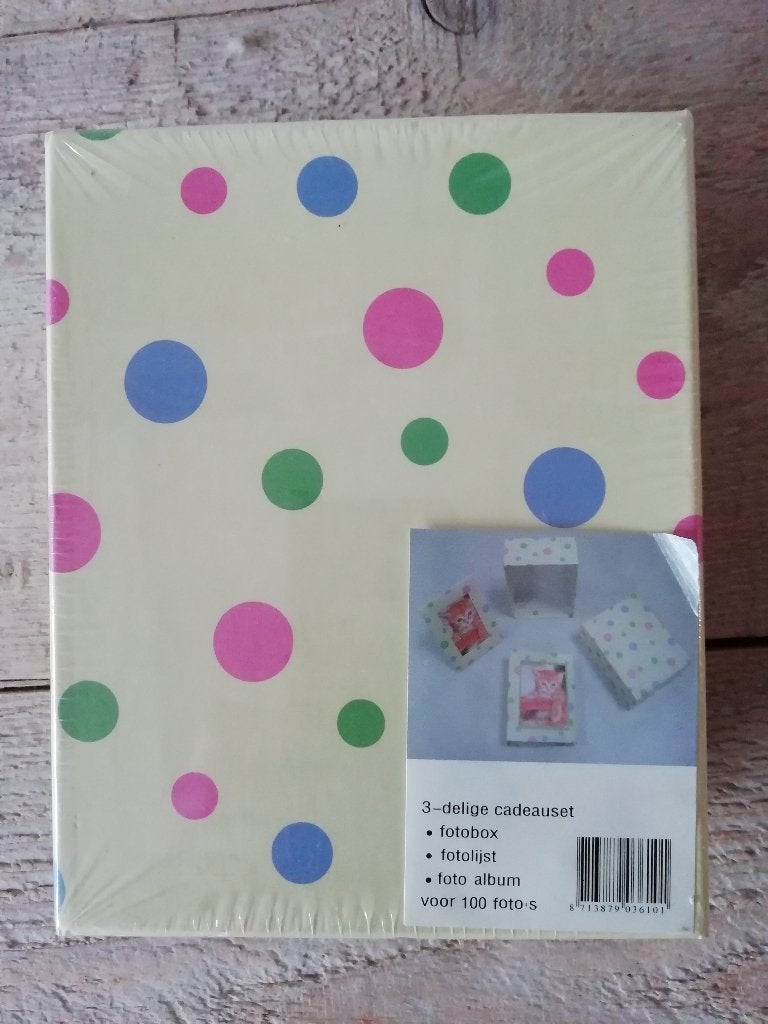 3- delige cadeau set foto box, foto lijst en foto album, Minder dan 50 cm, Overige typen, Nieuw, Ophalen of Verzenden