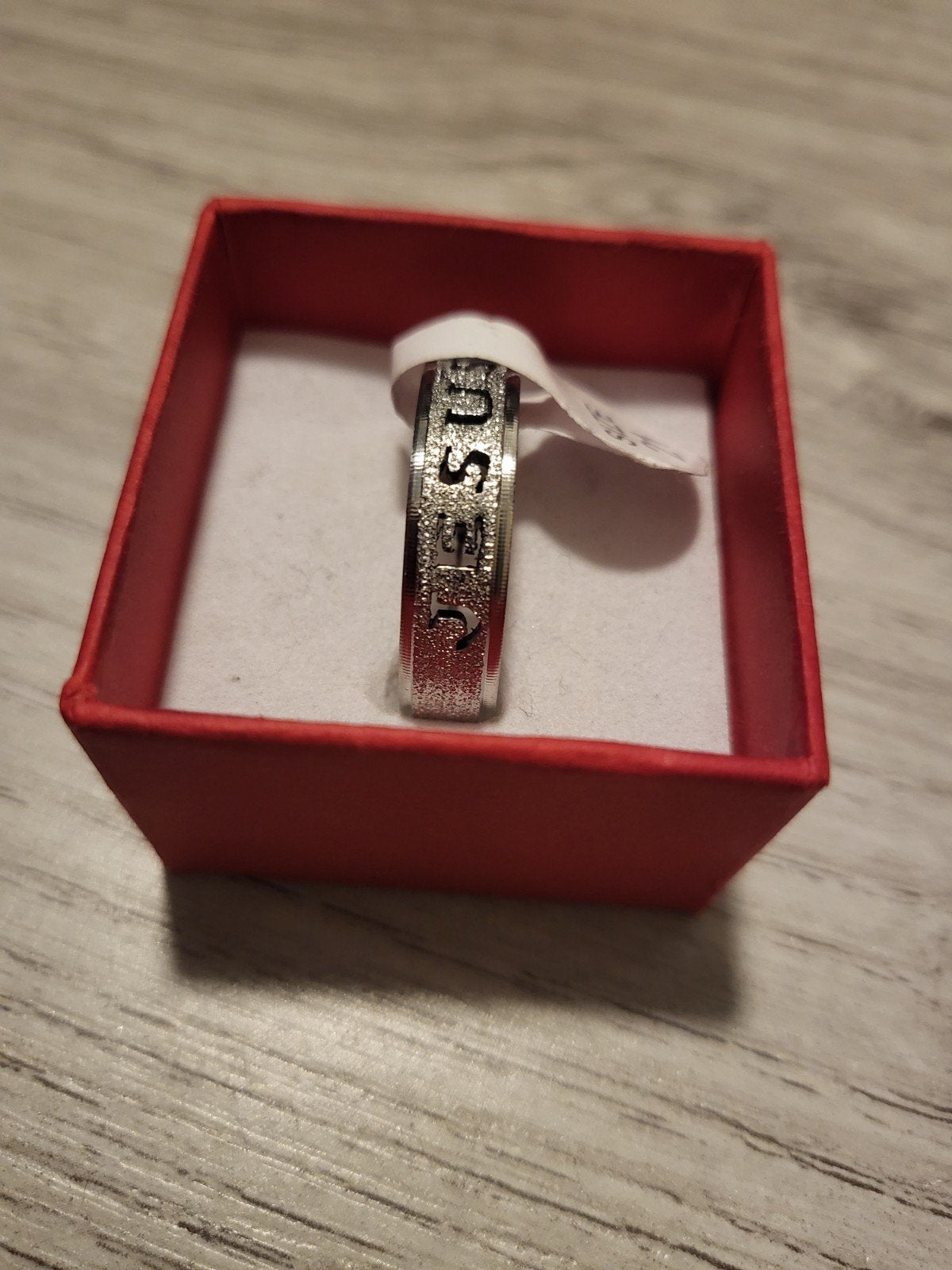Nieuwe 'Jesus' ring - Maat 21, 20 of groter, IJzer of Staal, Nieuw, Ophalen of Verzenden