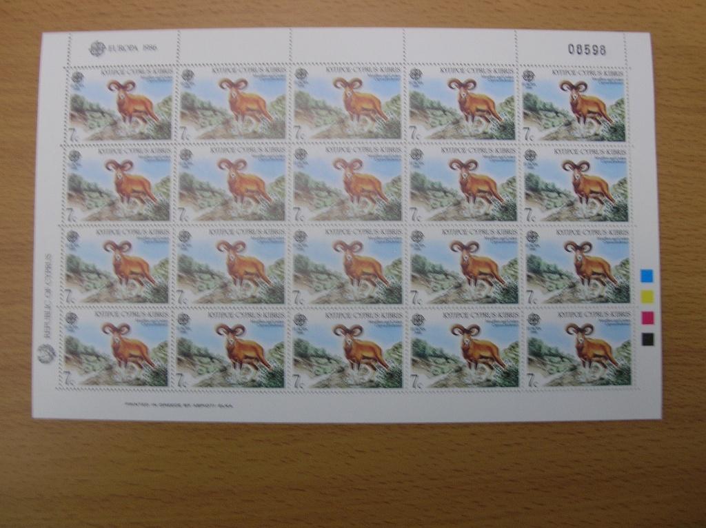Cept/Verenigd Europa Cyprus 1986, Verzenden, Overige landen, Postfris