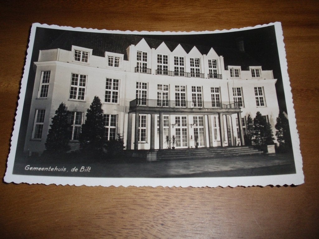 Gemeentehuis De Bilt Verlicht, Verzenden, 1940 tot 1960, Gelopen, Utrecht