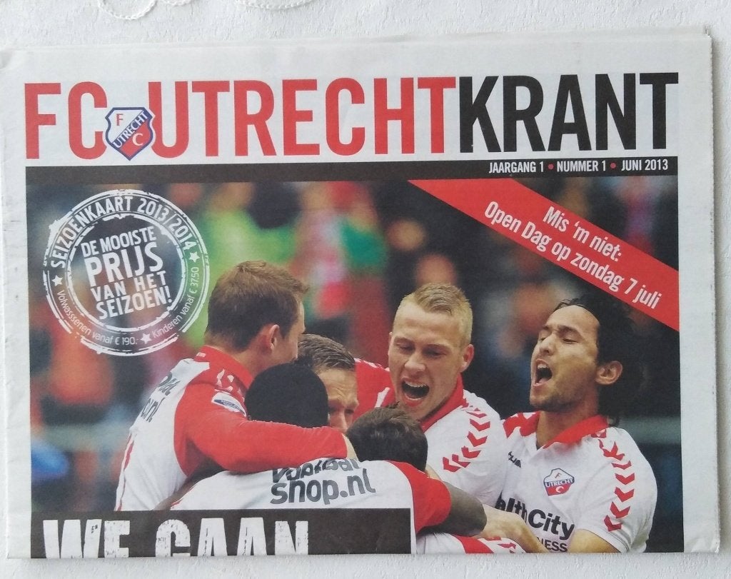 FC Utrecht krant nr. 1 - juni 2013, Verzamelen, Ophalen, Zo goed als nieuw, F.C. Utrecht, Overige typen
