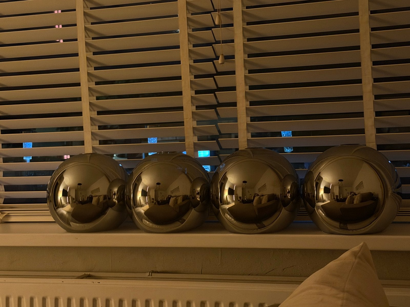 Set van 4 decoratieve lamp bollen, Metaal, Overige merken, Overige fittingen, Ophalen of Verzenden