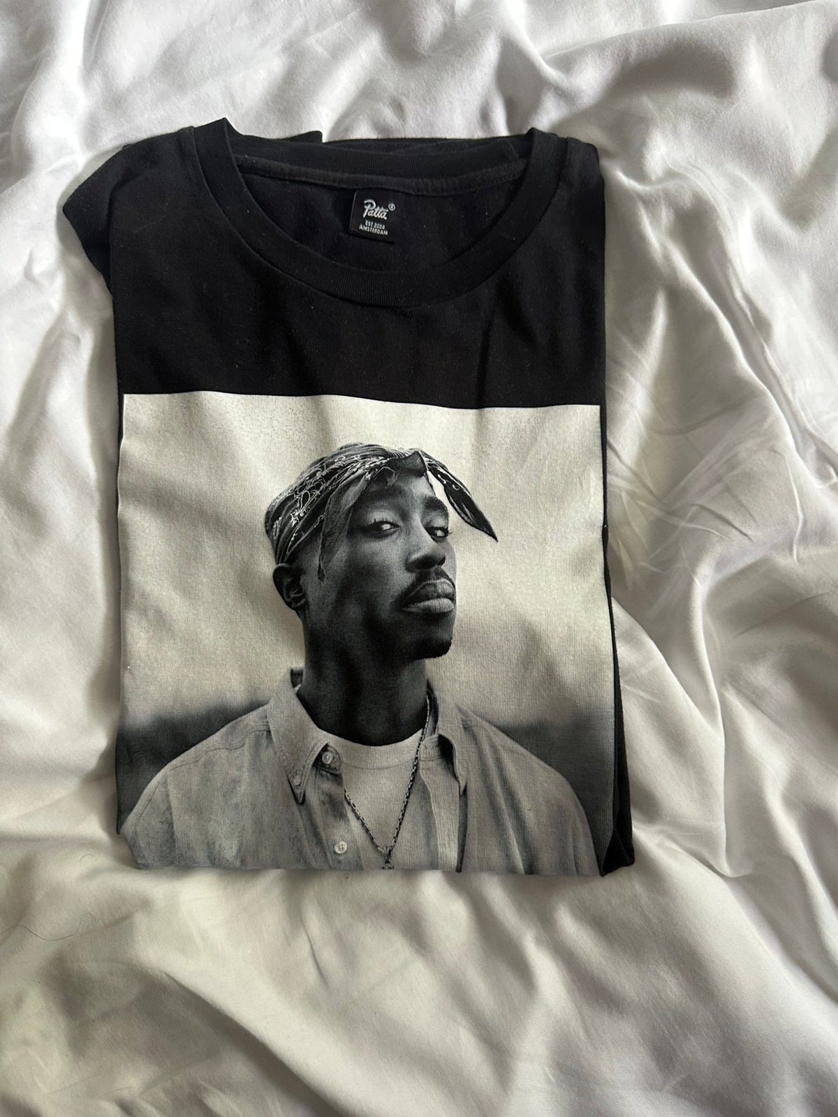 Patta t shirt “ Tupac “ maat M, Ophalen of Verzenden, Zo goed als nieuw, Maat 48/50 (M), Zwart