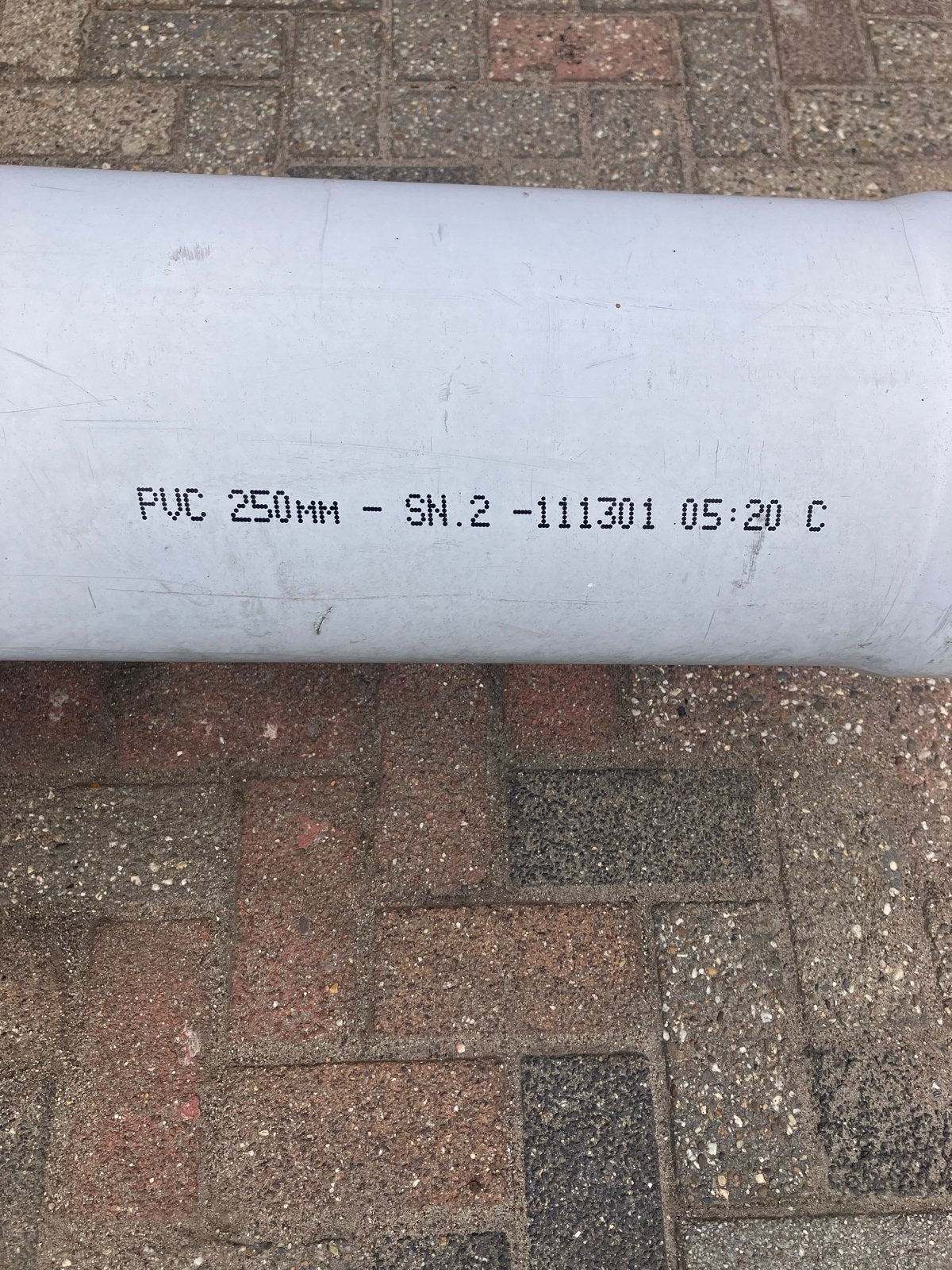 PVC buis  afvoerbuis 250 mm, lengte 5 meter, Pvc, Nieuw, 4 tot 6 meter, Ophalen of Verzenden