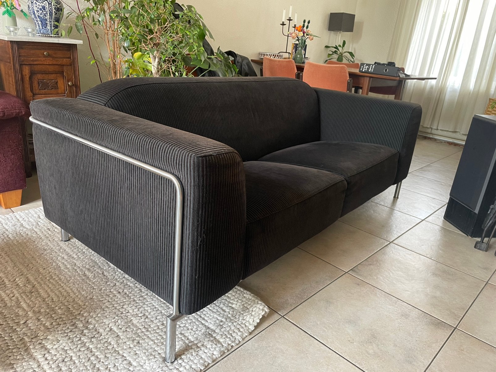 Harvink bank, Madame B Zwart, Ophalen, Gebruikt, 150 tot 200 cm, Tweepersoons