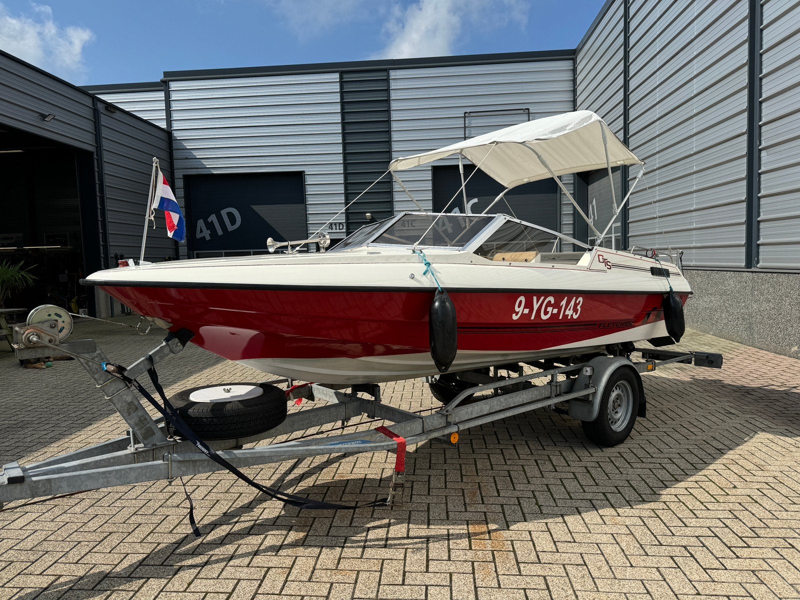 Fletcher GTS 3.0 4-cyl Mercruiser + Freewheel trailer, Watersport en Boten, Ophalen, Overige merken, Gebruikt, Binnenboordmotor
