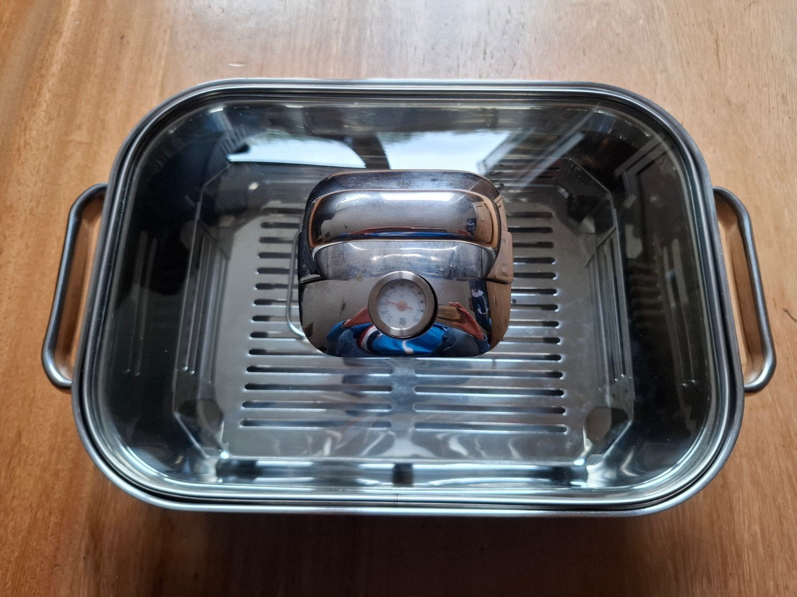 WMF Vitalis stoom- en braadpan 3,5 liter, Braadpan, Geschikt voor inductie, Ophalen of Verzenden, Zo goed als nieuw