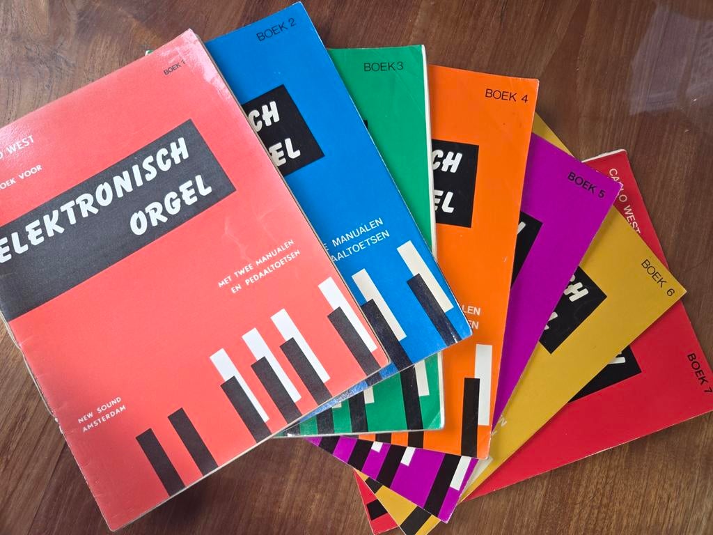 Elektronisch Orgel lesboeken - Carlo West (Boek 1-7), Ophalen of Verzenden
