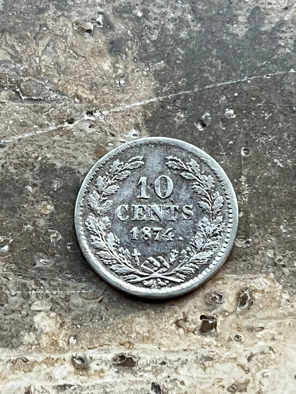 10 cent 1874 Willem III, mooie kwaliteit, Koning Willem III, Zilver, Ophalen of Verzenden, 10 cent