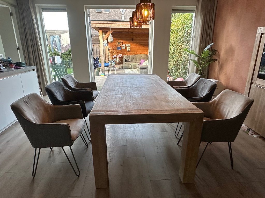 Salzburg eettafel 220x100 cm, Ophalen, Gebruikt, 100 tot 150 cm, 200 cm of meer