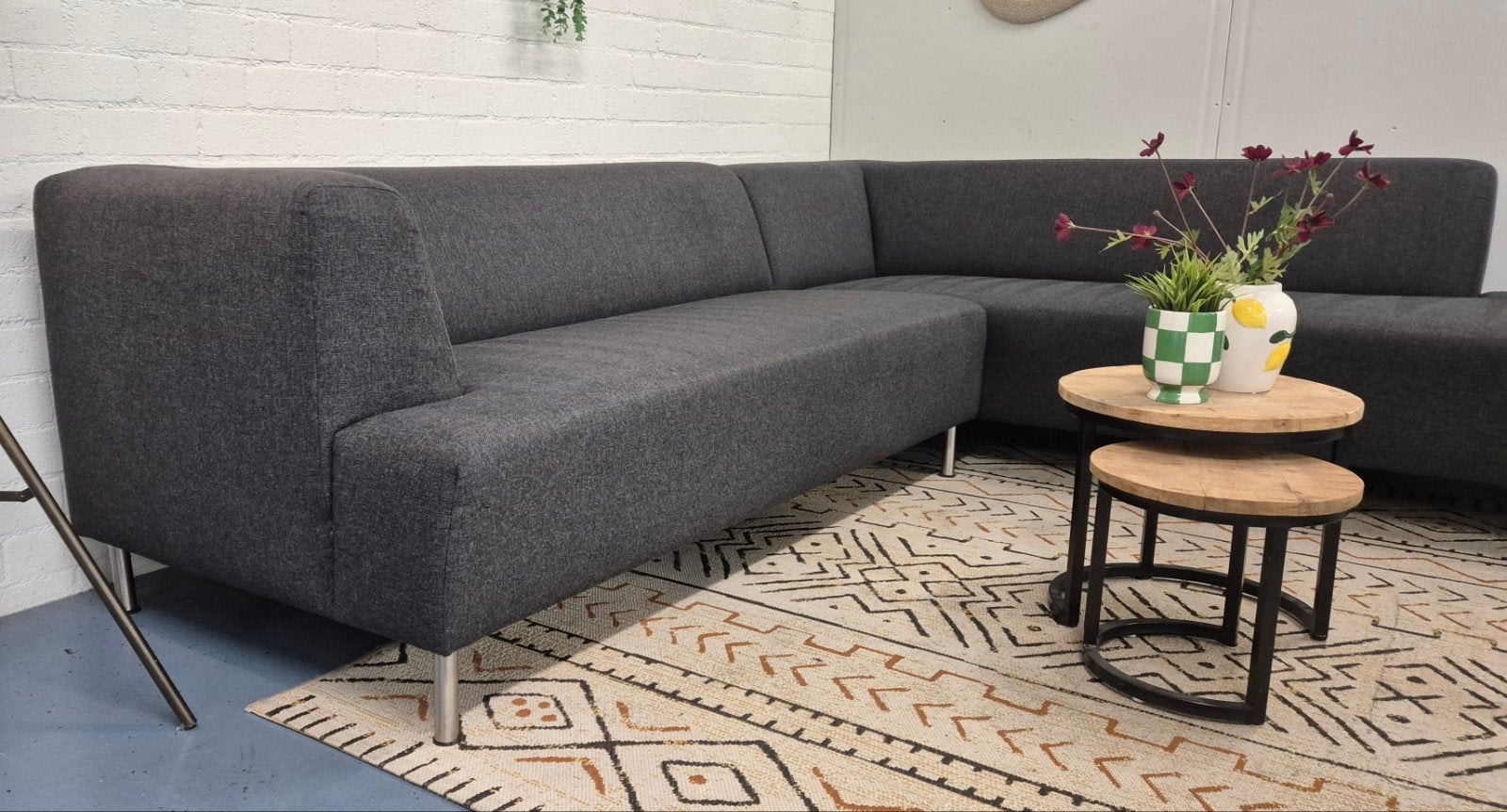 Hoekbank antraciet 270x225 | Gratis bezorging | Refurbisch, Ophalen, ., Hoekbank, Zo goed als nieuw