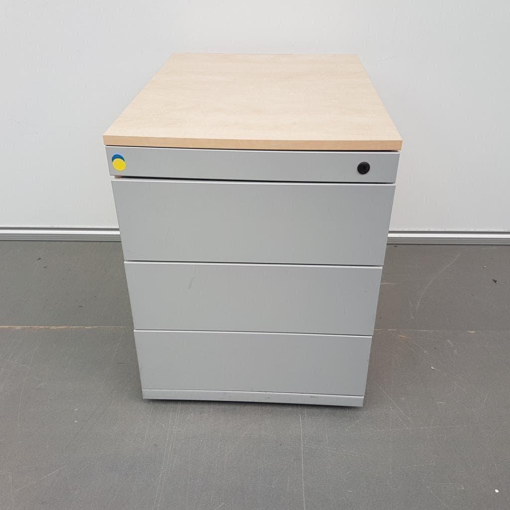 Werndl/Steelcase ladenblok met 4 laden - 57x44x59 cm, Ophalen, Minder dan 50 cm, Gebruikt, 3 of 4 laden