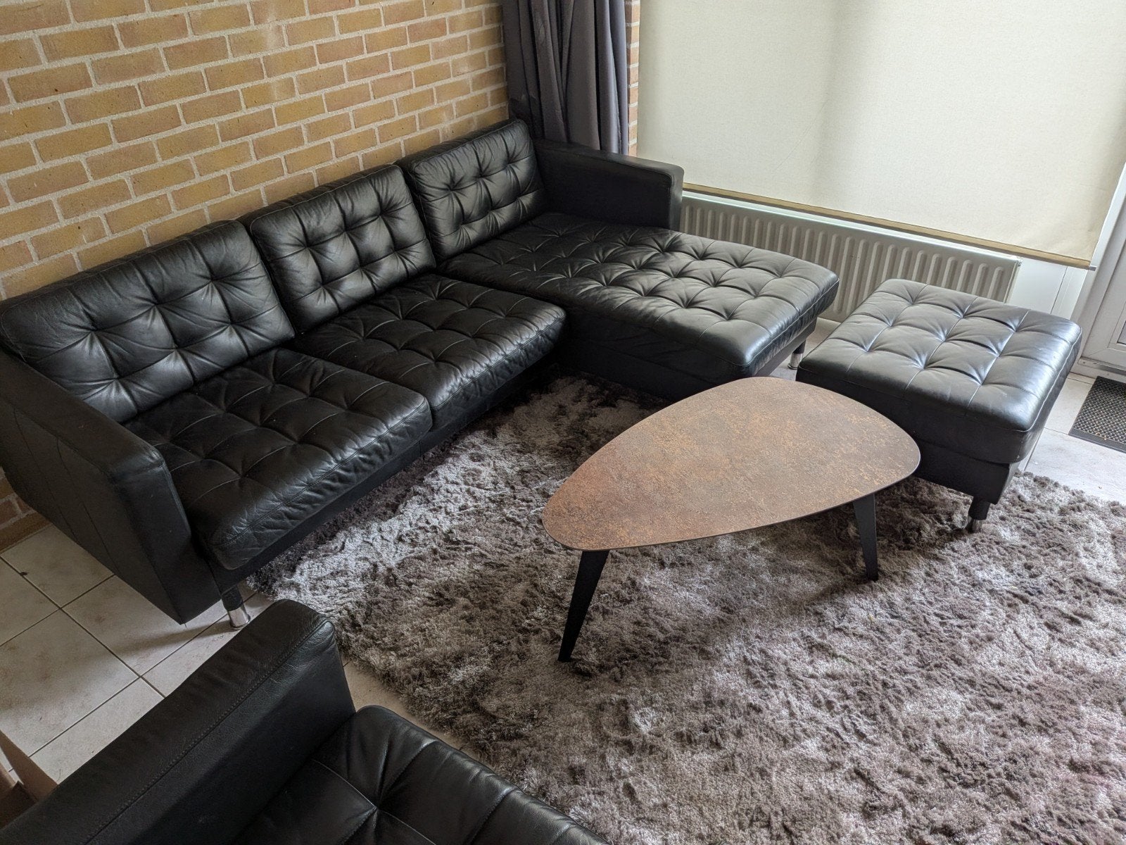 Landskrona hoekbank+hocker+stoel+kleed+salon+4draaistoelen, Gebruikt, Ophalen of Verzenden, Vierpersoons of meer, Modern