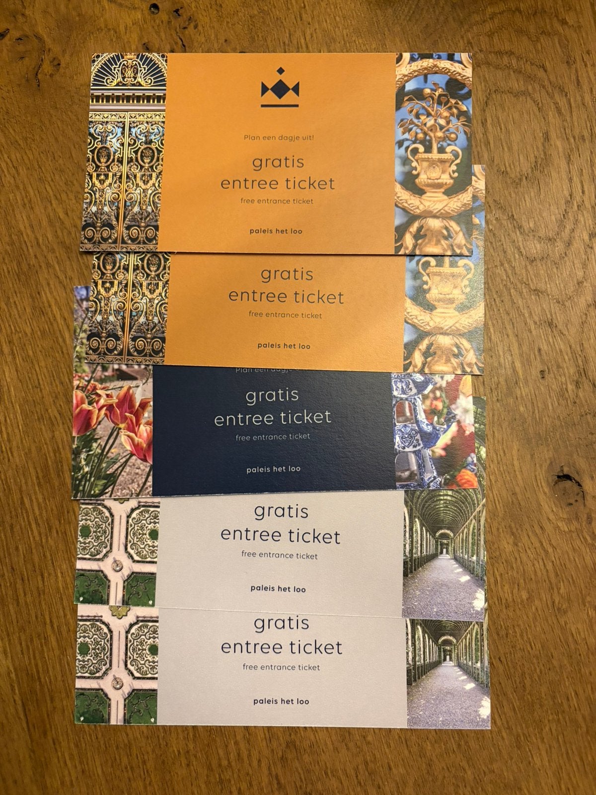 Entree tickets Paleis Het Loo, Tickets en Kaartjes, Drie personen of meer, Ticket of Toegangskaart