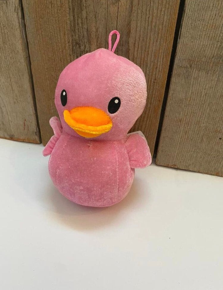 Nieuw! Eend knuffel rubber duck style, Ophalen, Zo goed als nieuw, Roze, Overige typen
