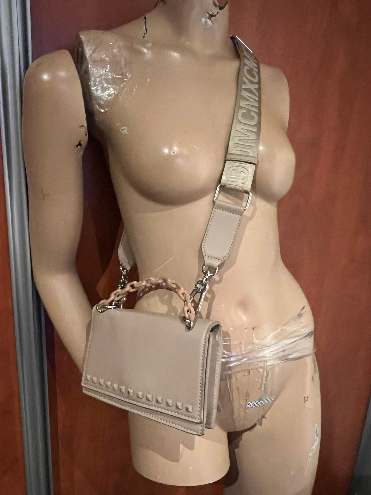 STEVE MADDEN tas met studs origineel zgan, Sieraden, Tassen en Uiterlijk, Tassen | Damestassen, Beige, T, Ophalen of Verzenden
