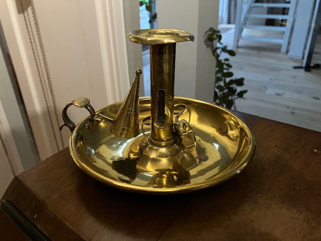 Koperen kandelaar, Antiek en Kunst, Ophalen, Koper of Brons