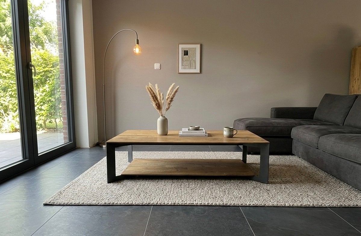 Tower Living Pandora salontafel - industrieel design, Ophalen, 100 tot 150 cm, 50 tot 100 cm, Zo goed als nieuw