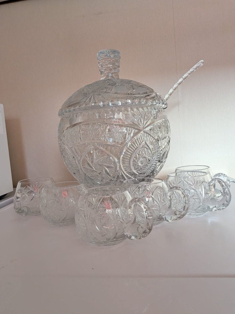 Bowl set kistal zeer mooi zie foto, Ophalen, Zo goed als nieuw, Overige typen