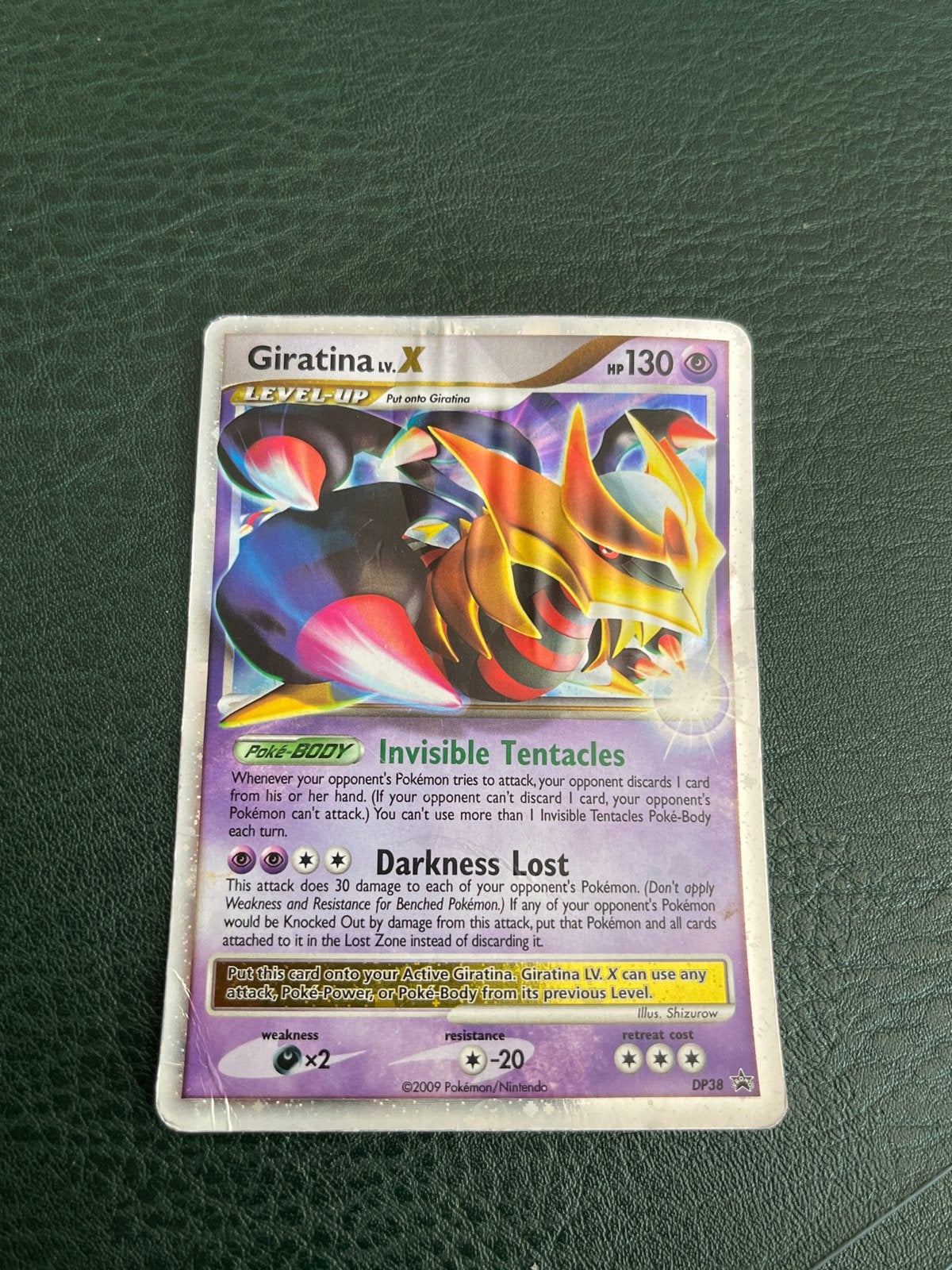 Giratina LV.X DP38 Platinum Promo Pokémon kaart, Ophalen of Verzenden, Gebruikt, Losse kaart