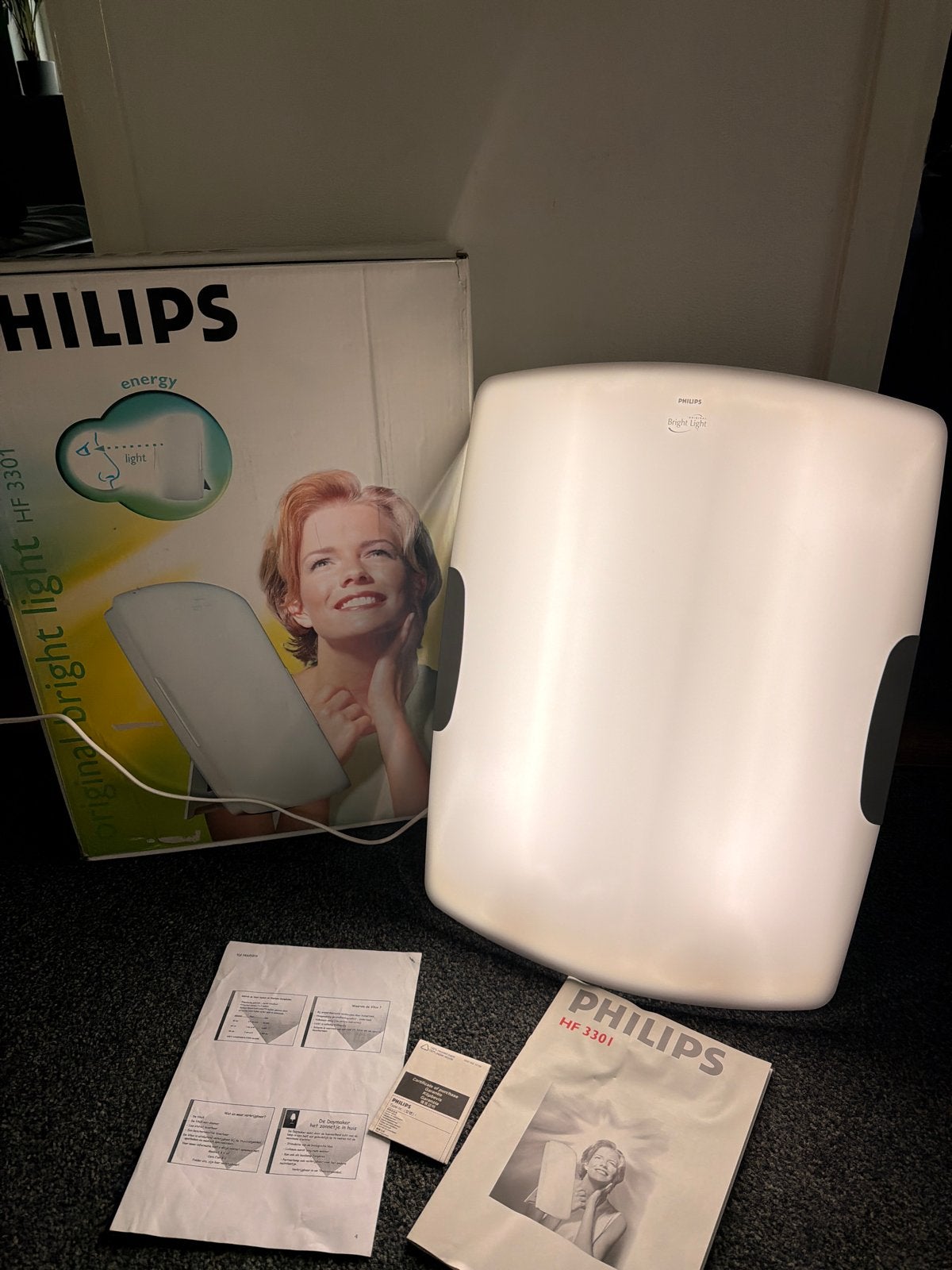 Philips Bright Light HF3301 - Tegen winterdepressie, Ophalen of Verzenden, Zo goed als nieuw