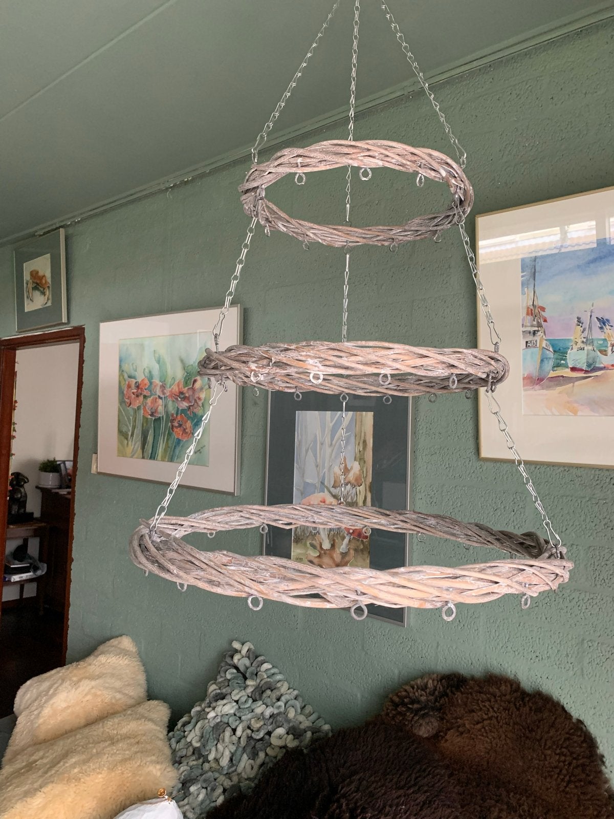Decoratieve hangladder/plantenhanger van wilgentakken, Ophalen, Overige merken, Natuurlijk materiaal, Landelijk