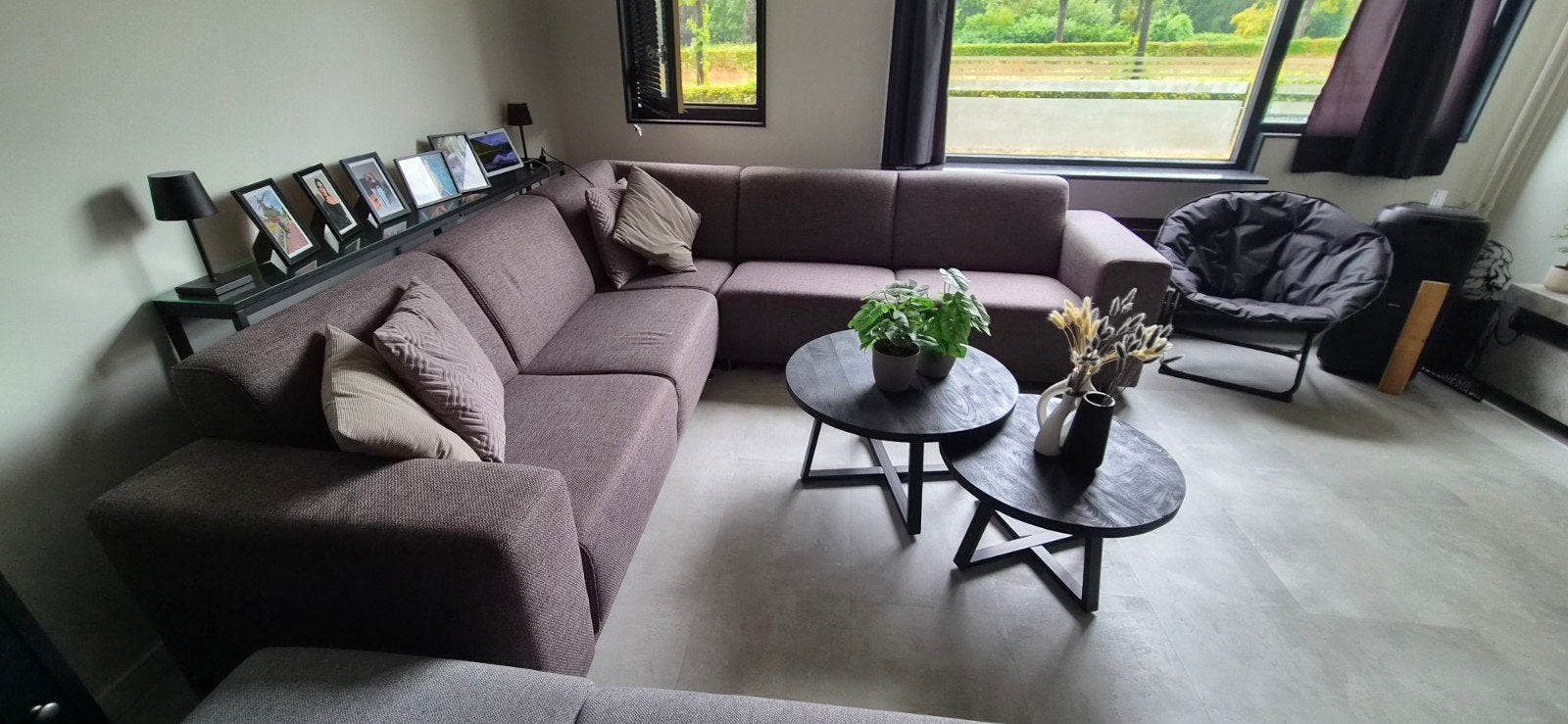 Moderne Hoekbank - Zo goed als nieuw, Ophalen, 100 tot 125 cm, Hoekbank, 300 cm of meer