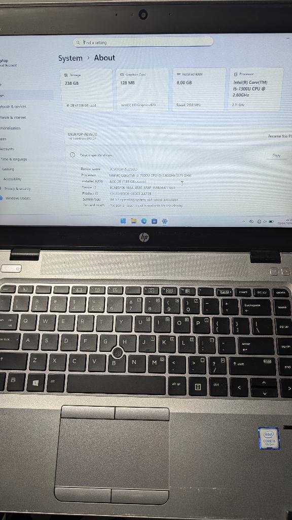 HP Elitebook 840 G4 + Dockingstation., Computers en Software, Windows Laptops, Gebruikt, 2 tot 3 Ghz, Qwerty, 8 GB