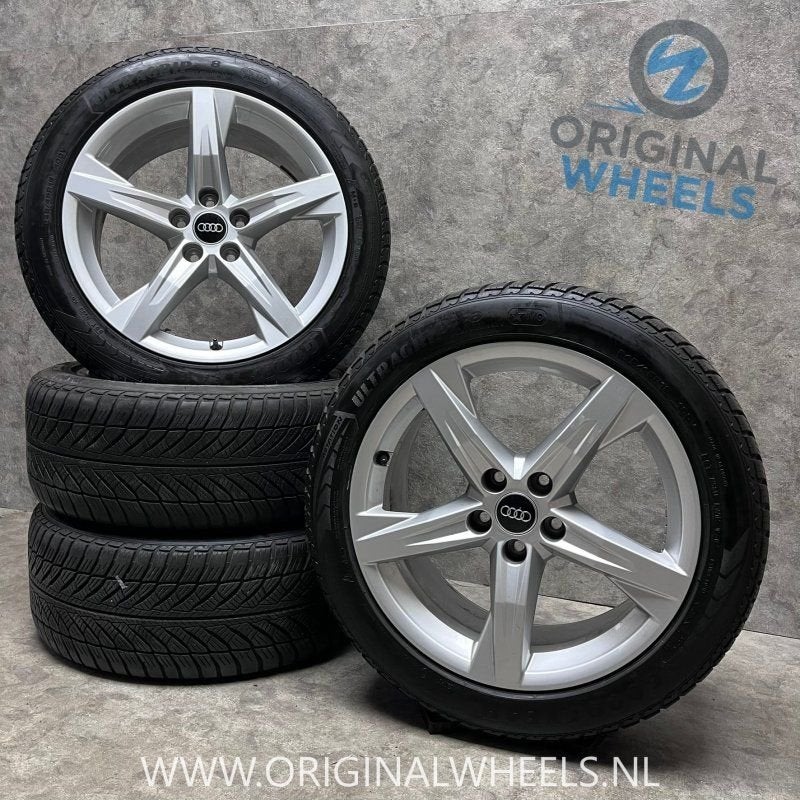 18 inch originele velgen + winterbanden Audi A6 80A601025BE, 18 inch, -, -, Banden en Velgen
