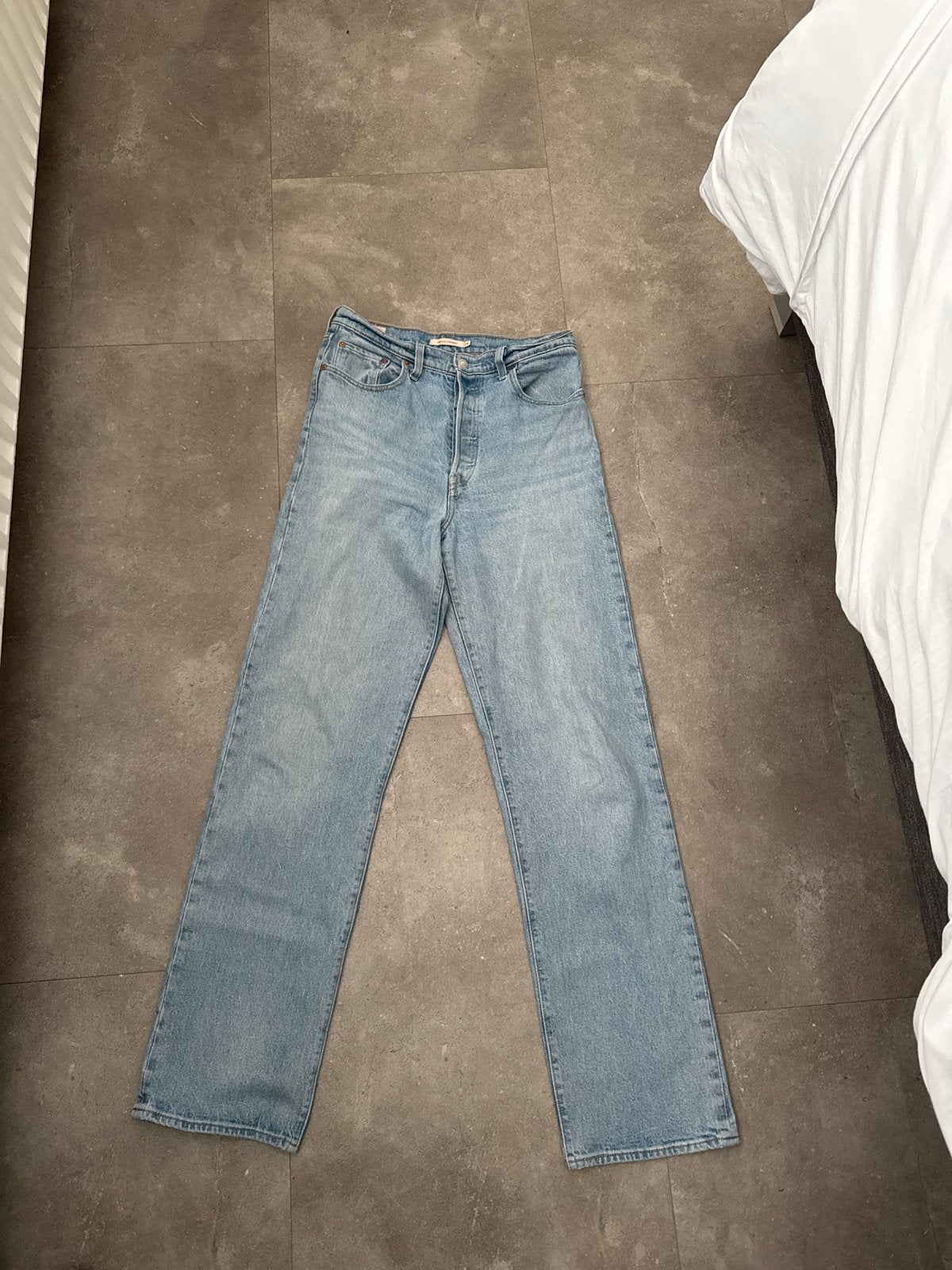 Levi's Ribcage Straight Jeans W29, Ophalen of Verzenden, Zo goed als nieuw, Blauw, W28 - W29 (confectie 36)