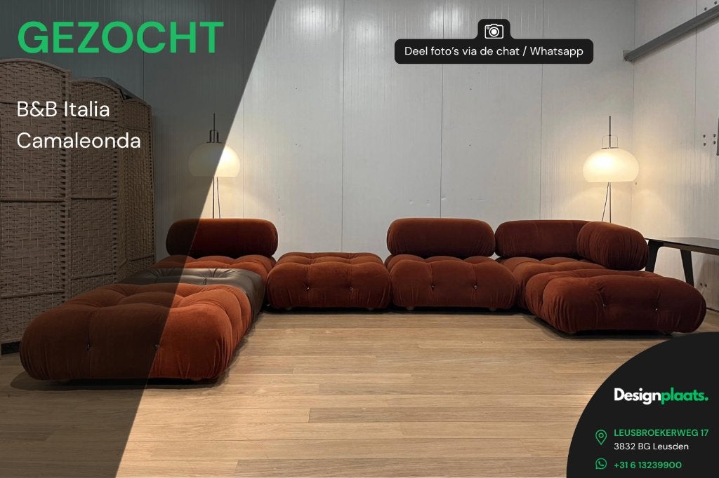 GEZOCHT: B&B Italia Camaleonda - Directe Inkoop, Huis en Inrichting, Banken | Bankstellen, Design Bank Bankstel Zetel B&B Italia