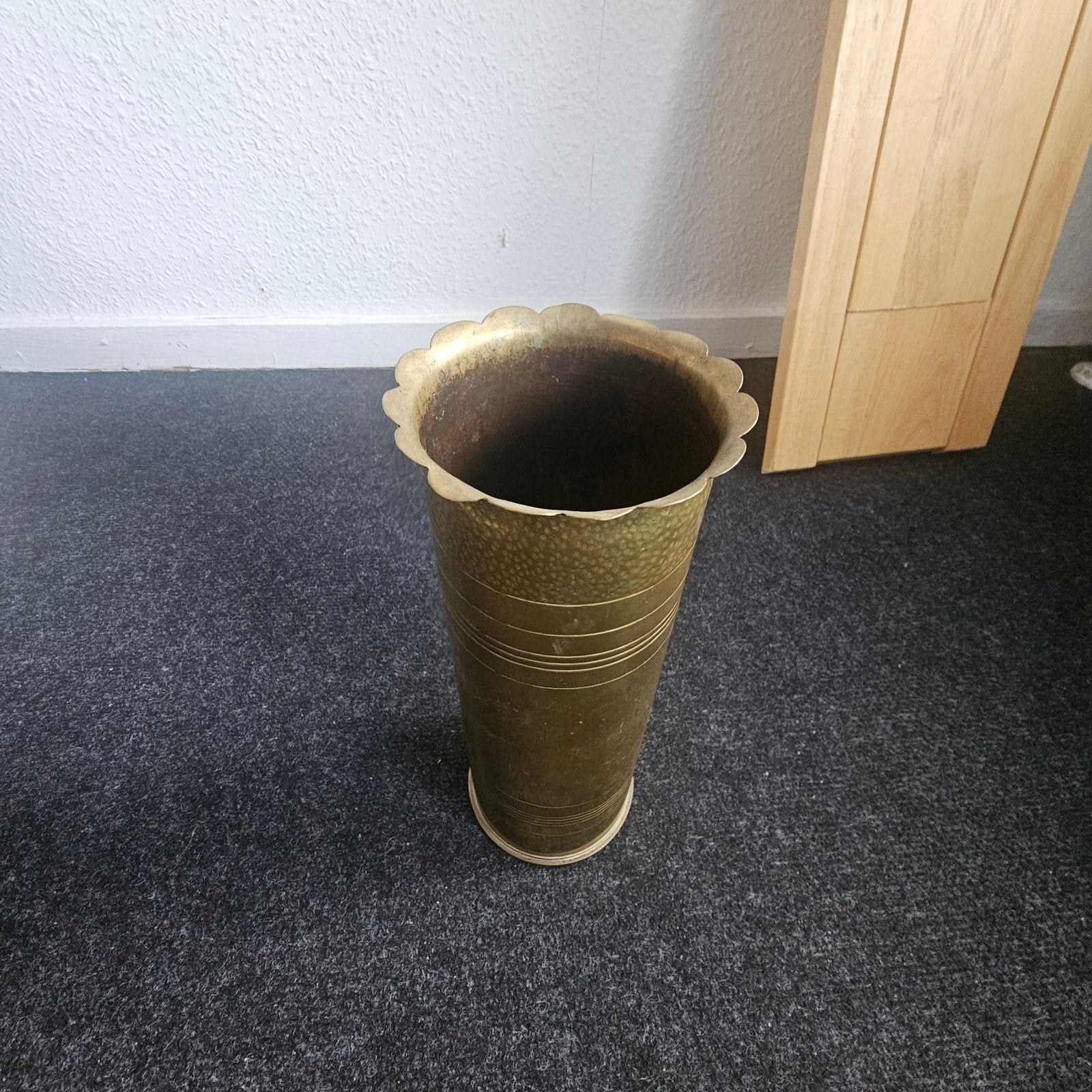 Vintage messing artillerie huls vaas uit 1943, Ophalen of Verzenden