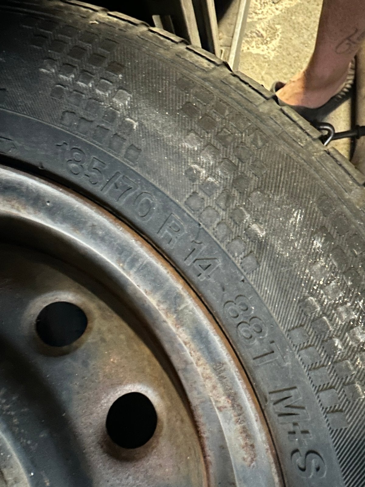 Stalen velgen met banden 14” 5x100, Ophalen, Gebruikt