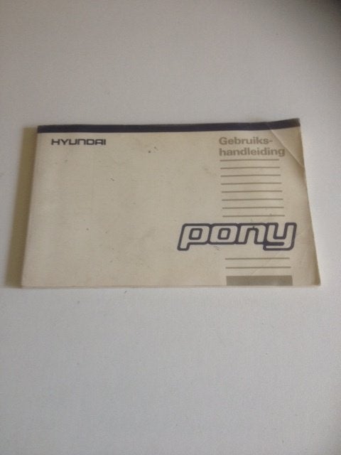 Handleiding/Instructieboekje Hyundai Pony 1989 NL, Auto diversen, Handleidingen en Instructieboekjes, Ophalen of Verzenden