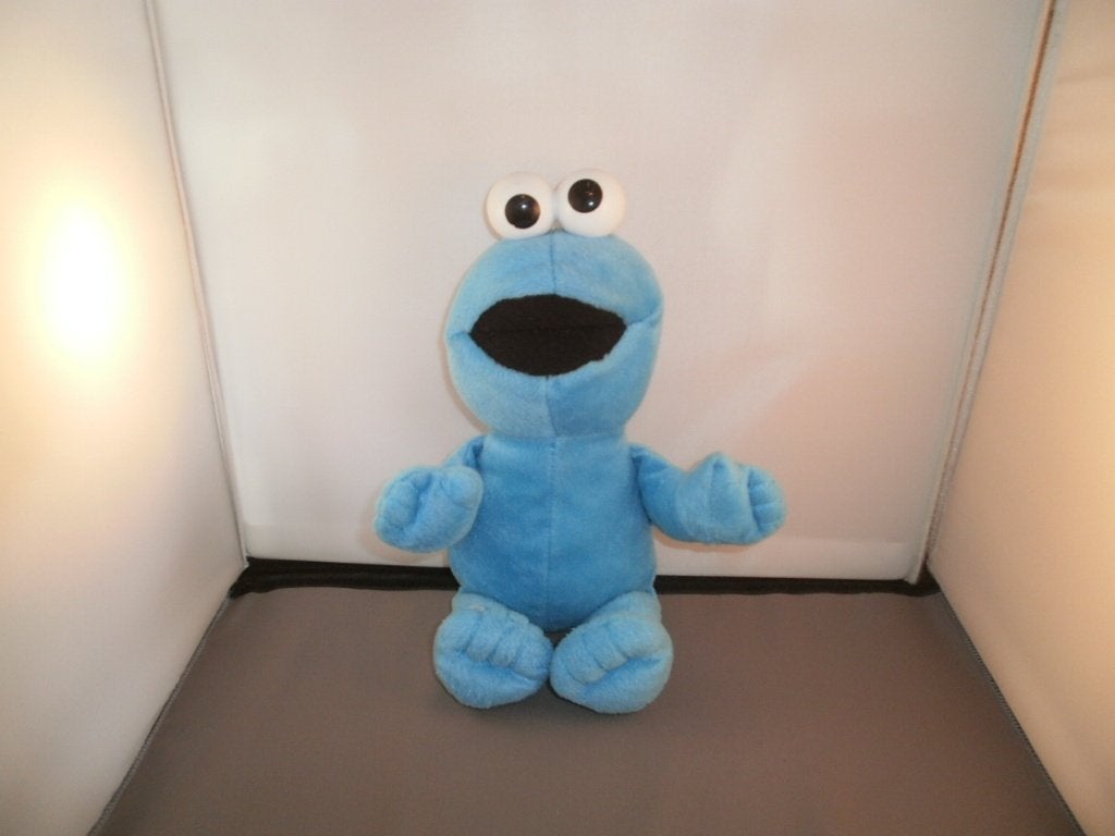 sesamstraat Fisher-Price koekie monster blauw velours 30 cm, Kinderen en Baby's, Speelgoed | Knuffels en Pluche, Overige merken